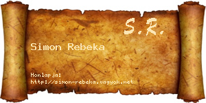 Simon Rebeka névjegykártya